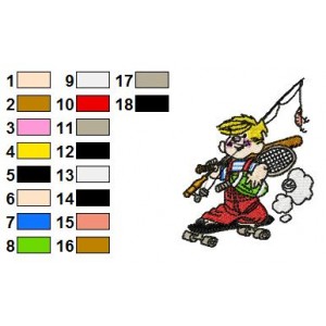Dennis the Menace Embroidery Design 4